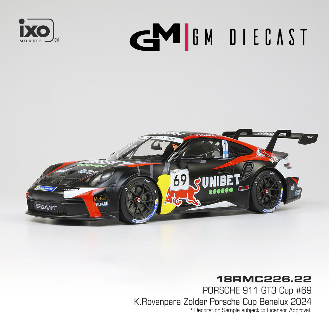 Porsche 911 GT3 Cup #69 Cup Benelux 2024 K.Rovanpera Zolder 1/18