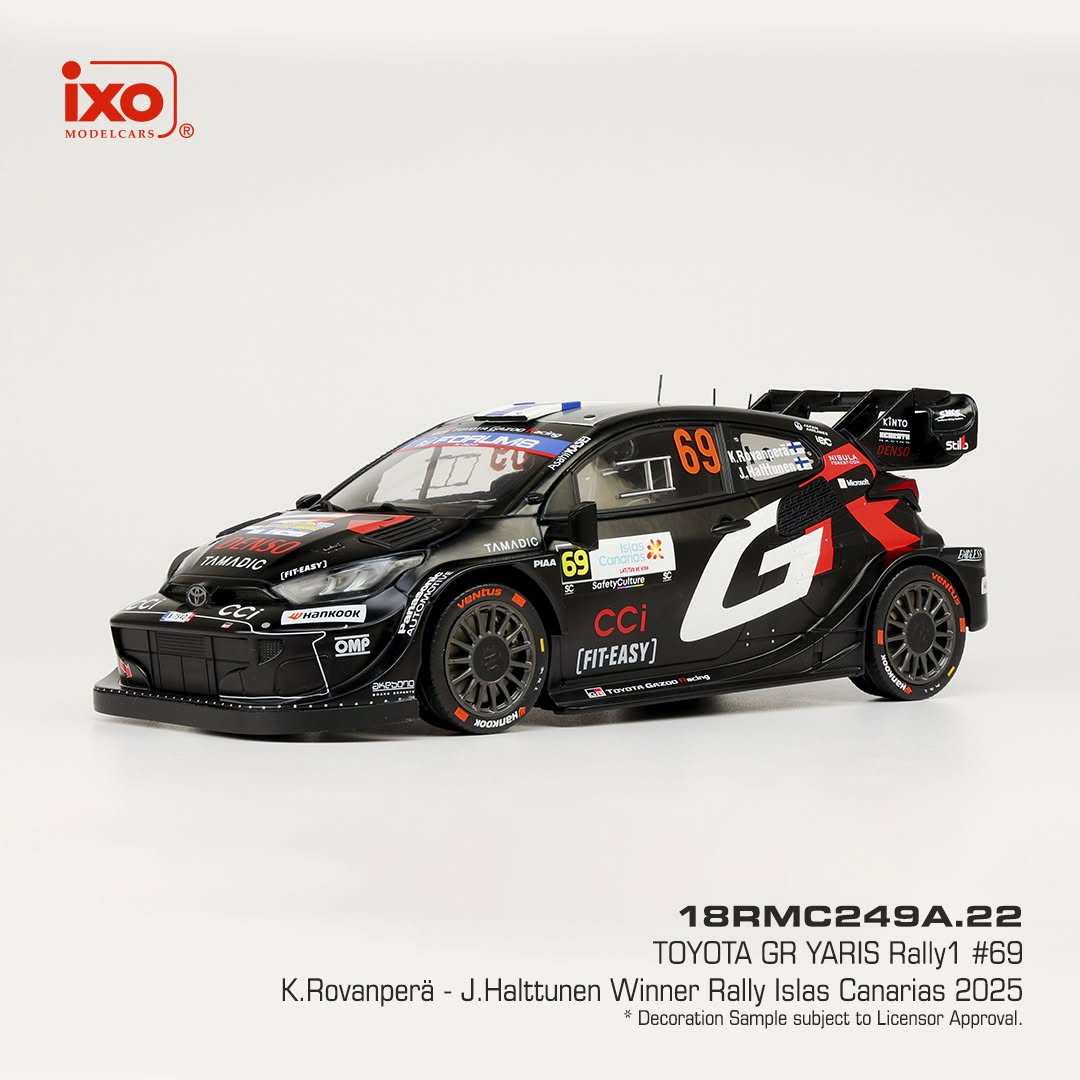 Toyota Yaris GR #69 Rally Islas Canarias 2025 K.Rovanpera/J.Halttunen 1/18