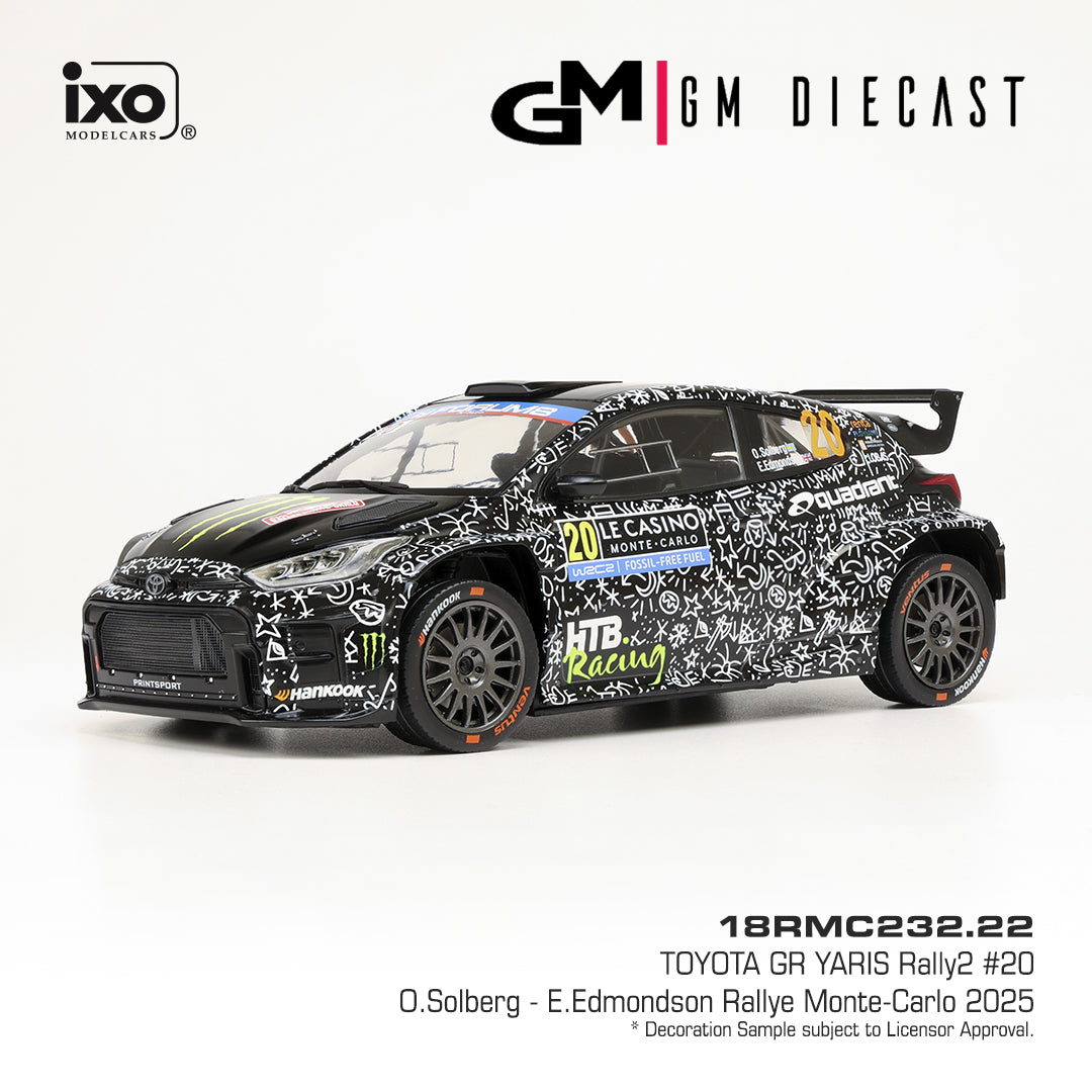 Toyota Yaris GR Rally 2 #20 Rally Monte Carlo 2025 O.Solberg/E.Edmondson 1/18