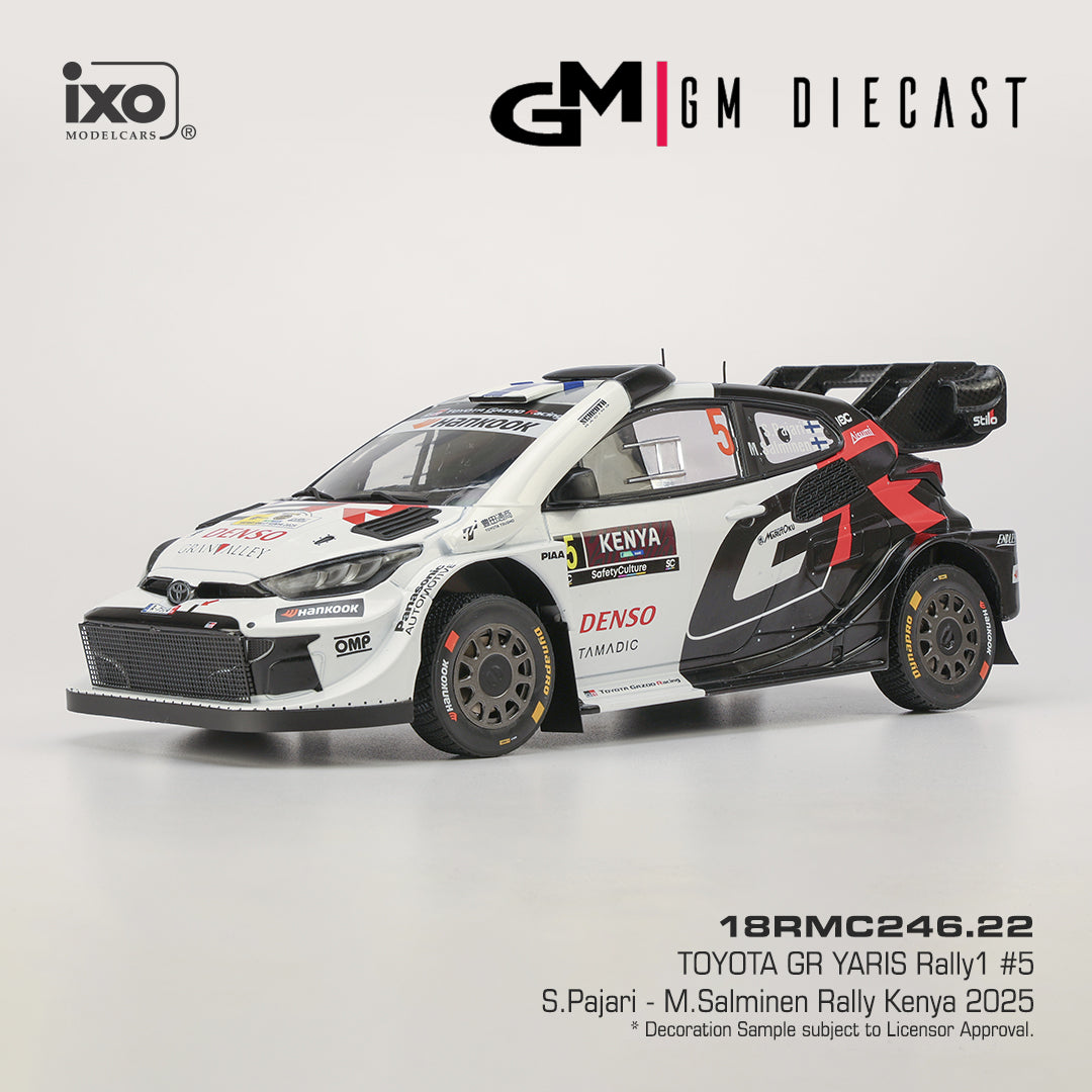 Toyota Yaris GR #5 Rally Kenya 2025 S.Pajari/M.Salminen 1/18