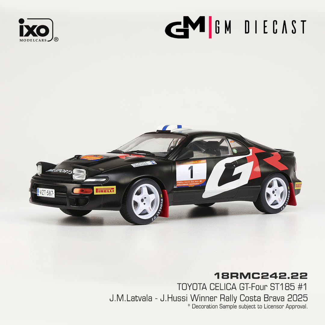 Toyota Celica GT-Four ST185 #1 Rally Costa Brava 2025 J.M.Latvala/J.Hussi 1/18