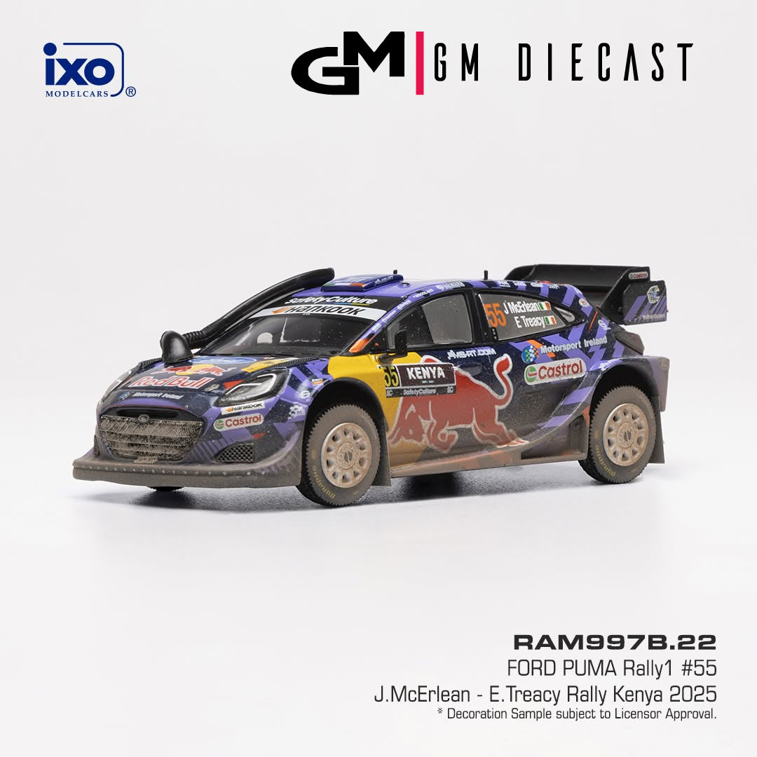 Ford Puma #55 Rally Kenya 2025 McErlean, Treacy 1/43