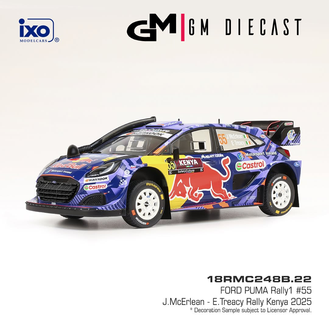 Ford Puma #55 Rally Kenya 2025 McErlean, Treacy 1/18