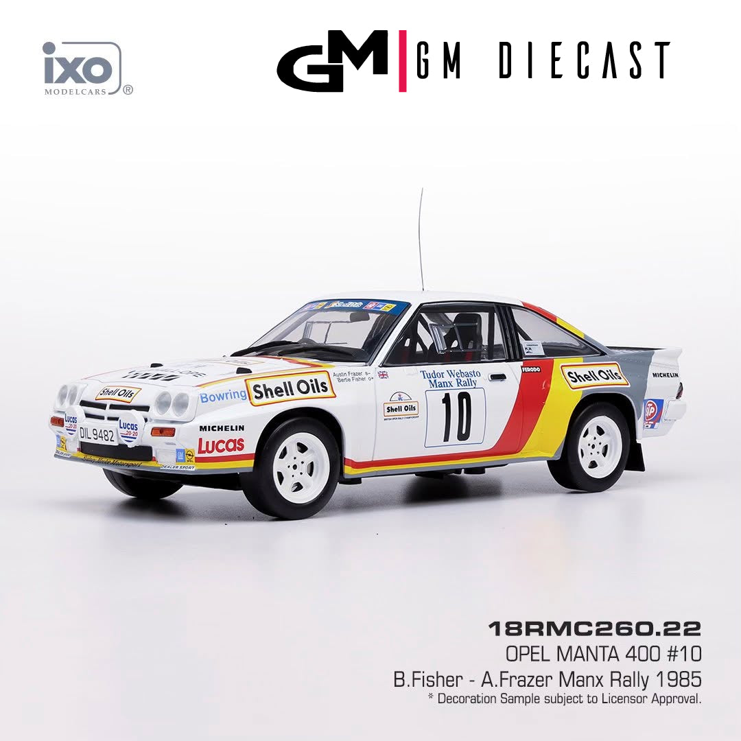 Opel Manta 400 #10 Rally Manx 1985 Fisher, Frazer 1/18
