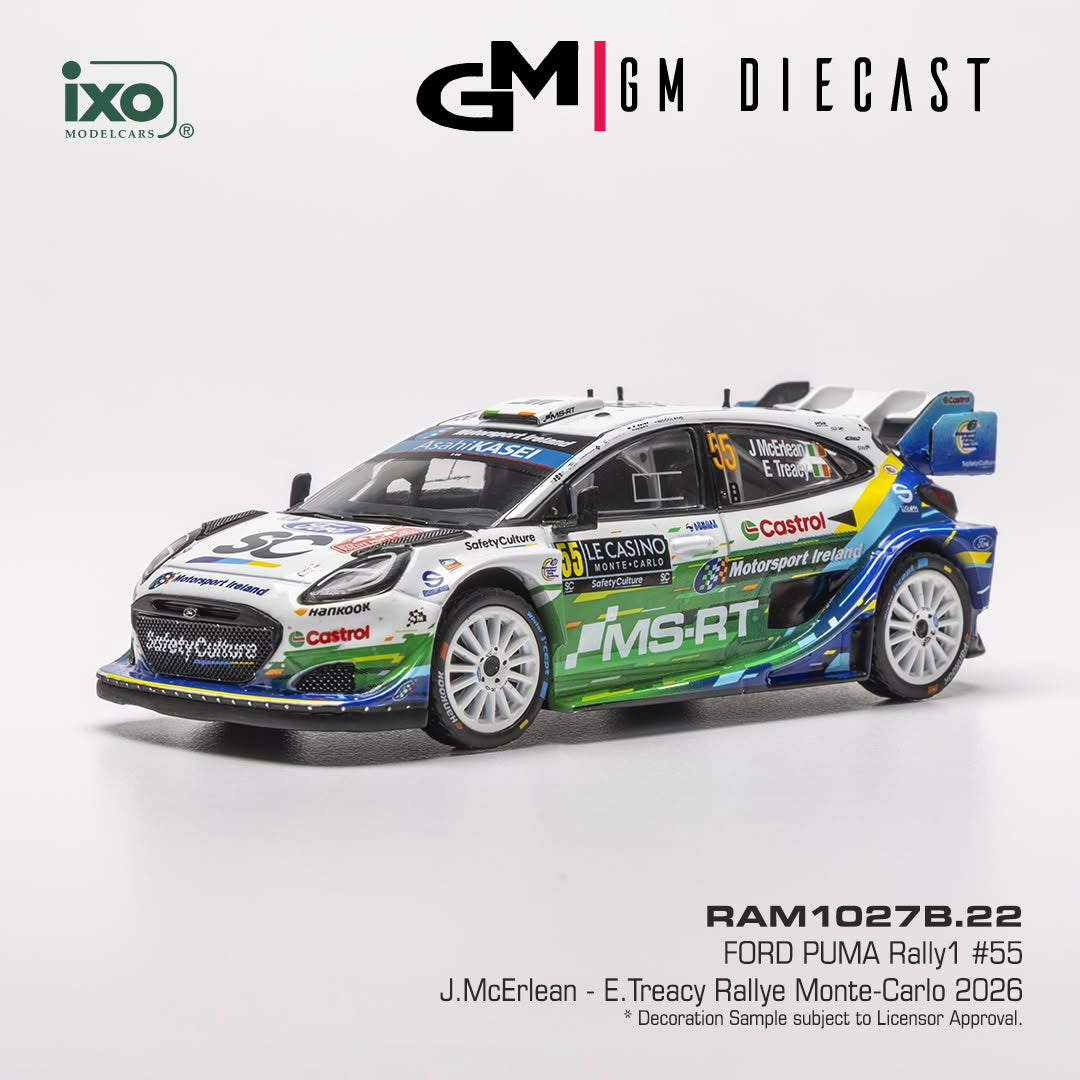 Ford Puma #55 Rally Monte Carlo 2026 McErlean, Treacy 1/43