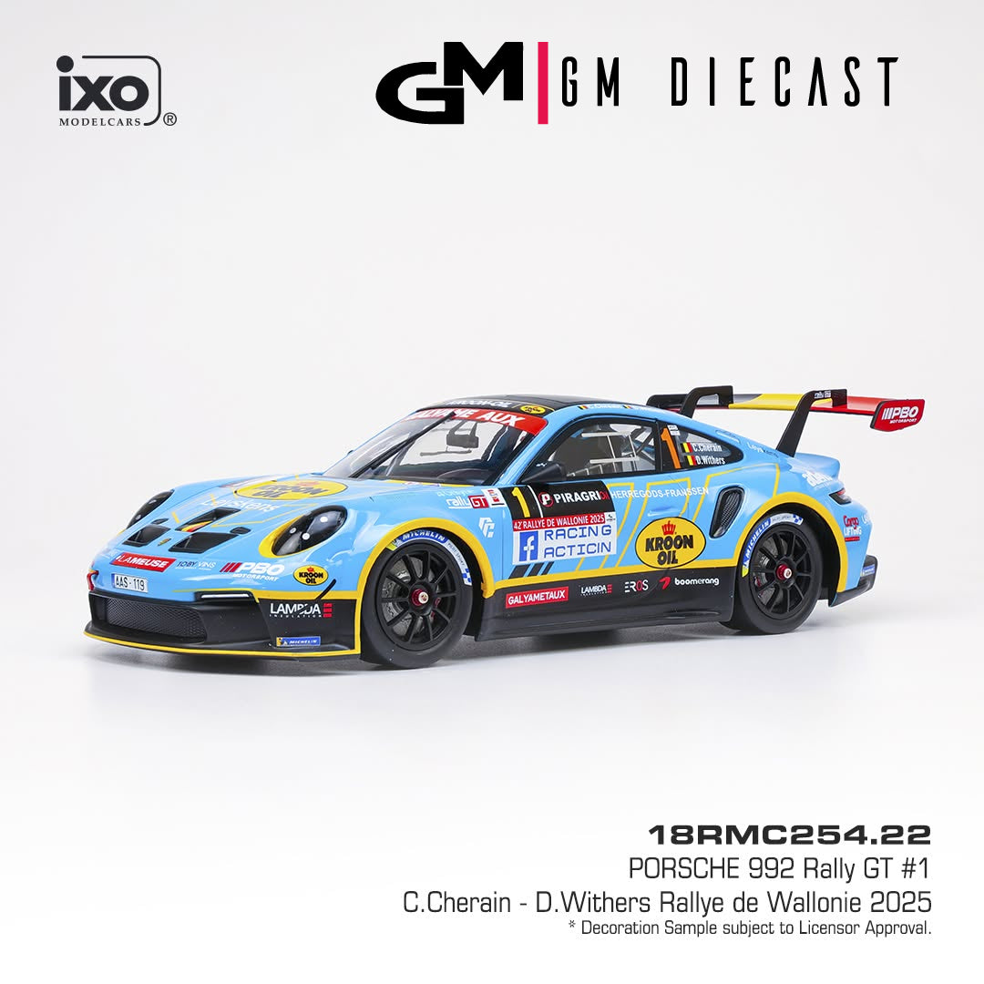 Porsche 992 Rally GT #1 Rally de Wallonie 2025 Cherain, Withers 1:18