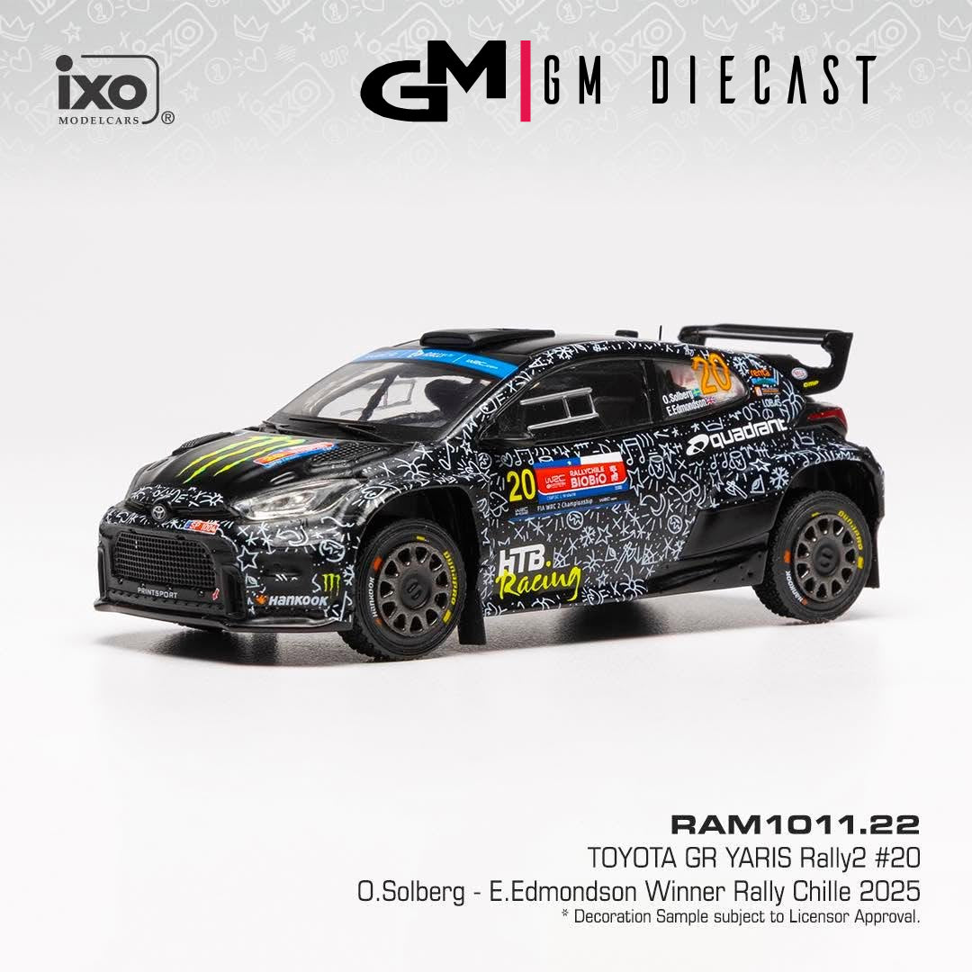 Toyota GR Yaris Rally2 #20 Winner Rally Chille 2025 Solberg, Edmondson 1/43