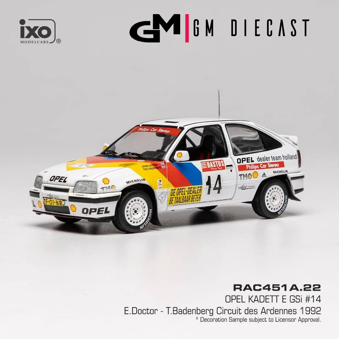Opel Kadett E GSI #14 Circuit des Ardennes 1992 Doctor, Badenberg 1:43