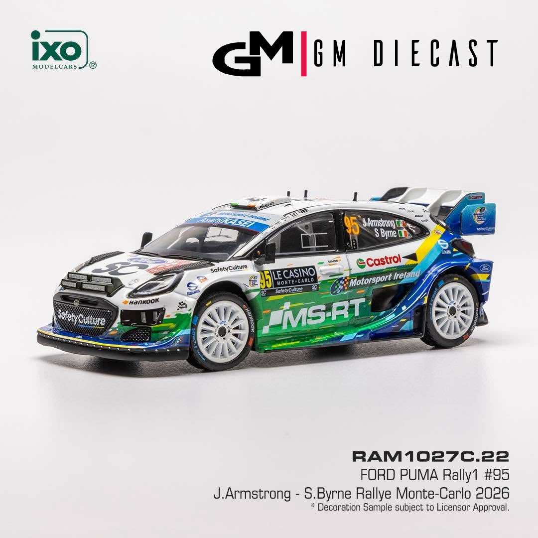 Ford Puma Rally1 #95 Rally Monto-Carlo 2026 Armstrong, Byrne 1/43