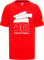 Carregar imagem no visualizador da galeria, Ferrari Fanwear LeClerc #16 Fanwear Drivers Tee
