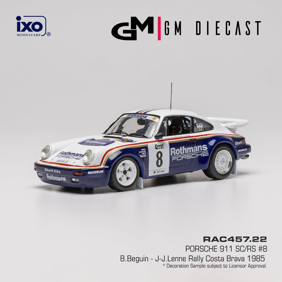 Porsche 911 SC/RS #8 Rally Costa Brava 1985 Beguin, Lenne  1/43