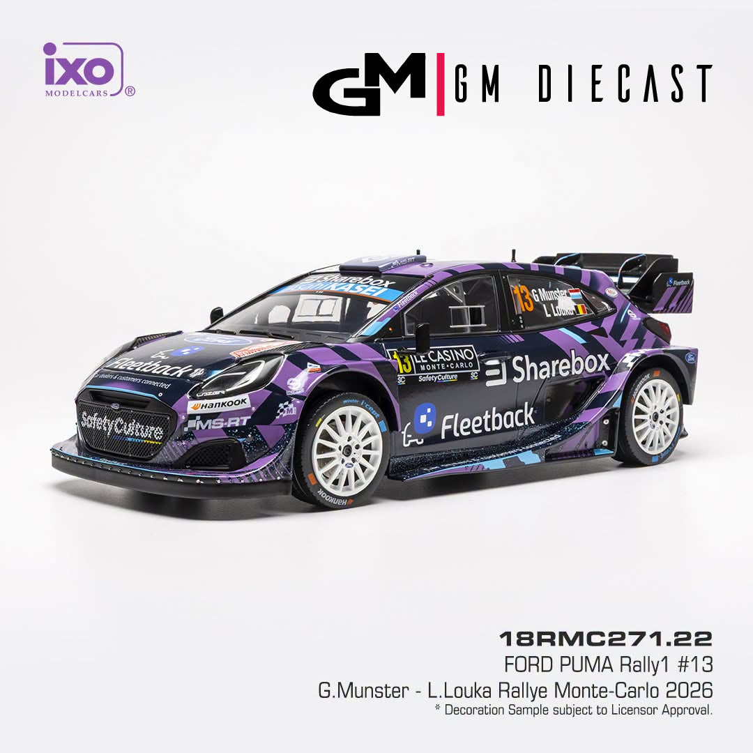 Ford Puma Rally1 #13 Rally Monte-Carlo 2026 Munster, Louka 1/18