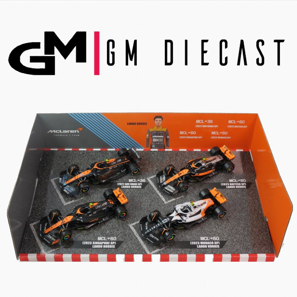 4 Set Lando Norris McLaren Formula 1 2023-2024