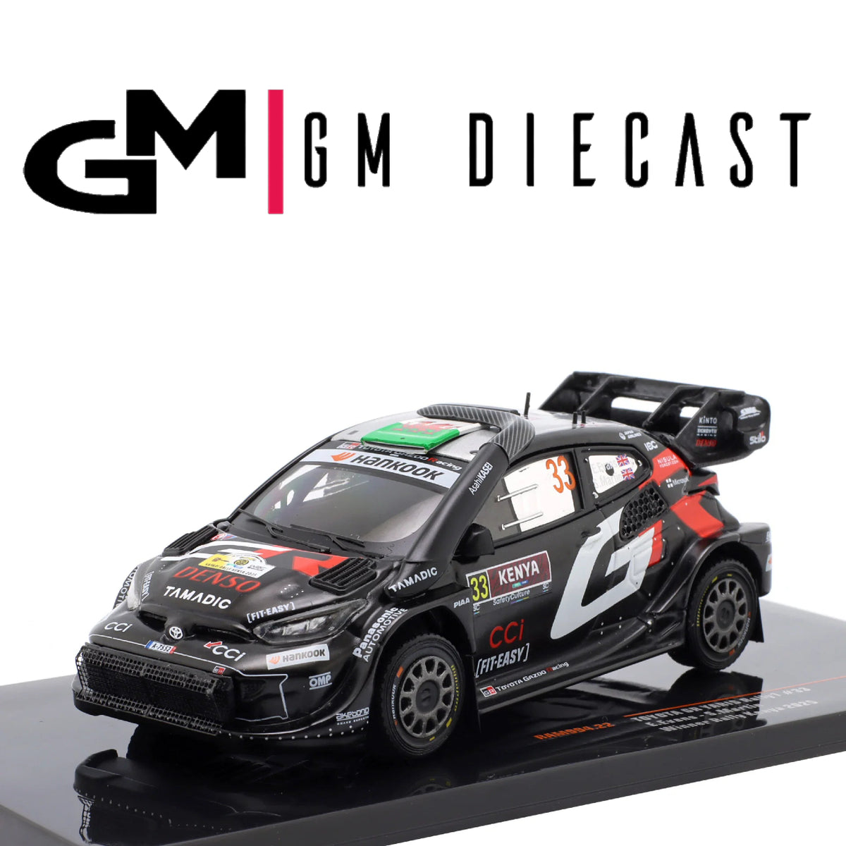 Toyota Yaris Rally1 #33 Rali Safari 2025 Evans, Martin 1:18