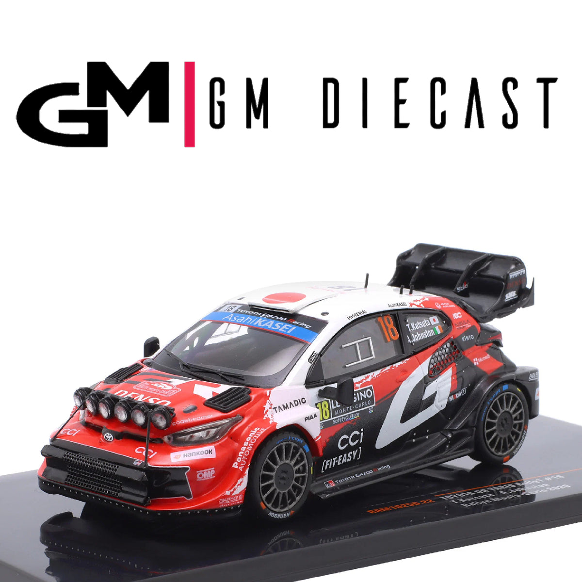 Toyota GR Yaris rally1 #18 Rally Monte-Carlo 2026 Katsuta, Johnston 1/43