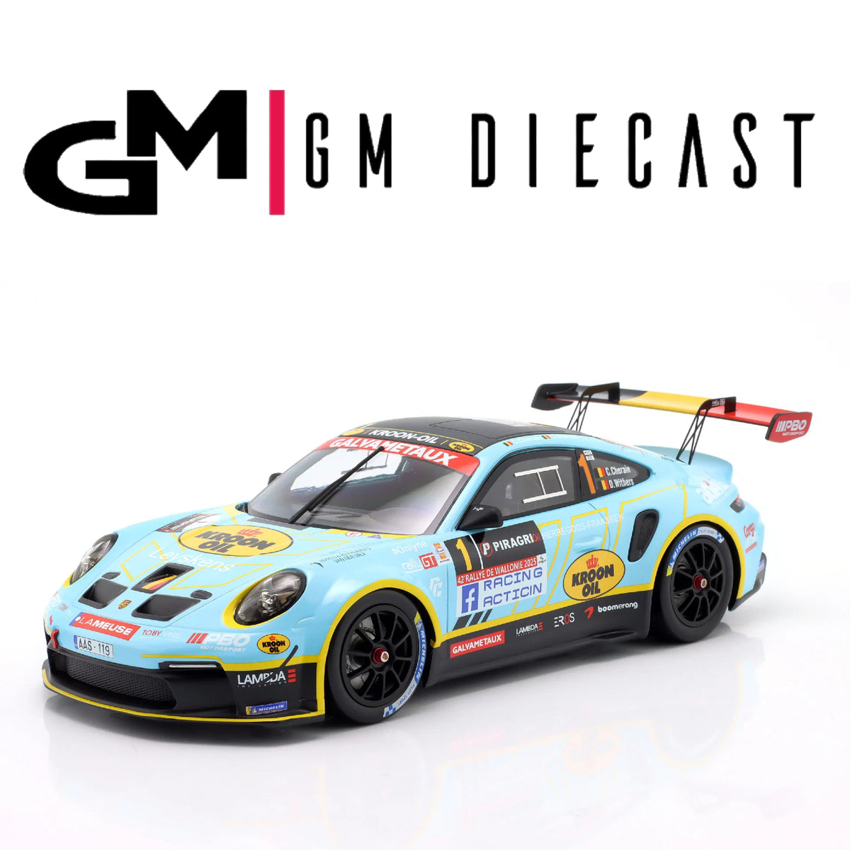 Porsche 992 Rally GT #1 Rally de Wallonie 2025 Cherain, Withers 1:18