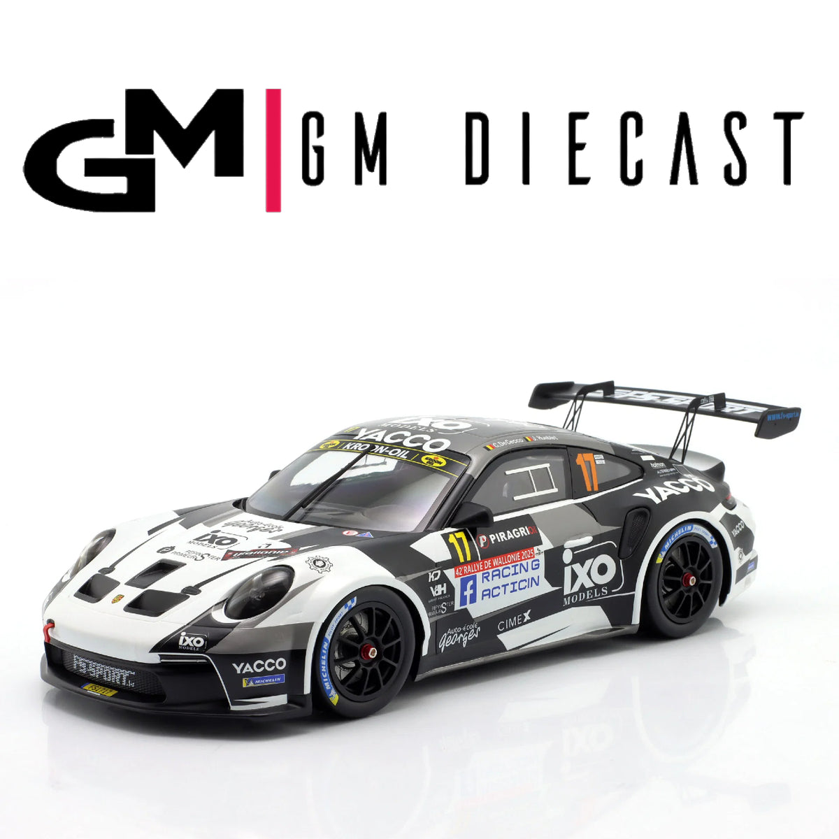 Porsche 992 Rally GT #17 Rally de Wallonie 2025 C.DeCecco/J.Humblet 1:18