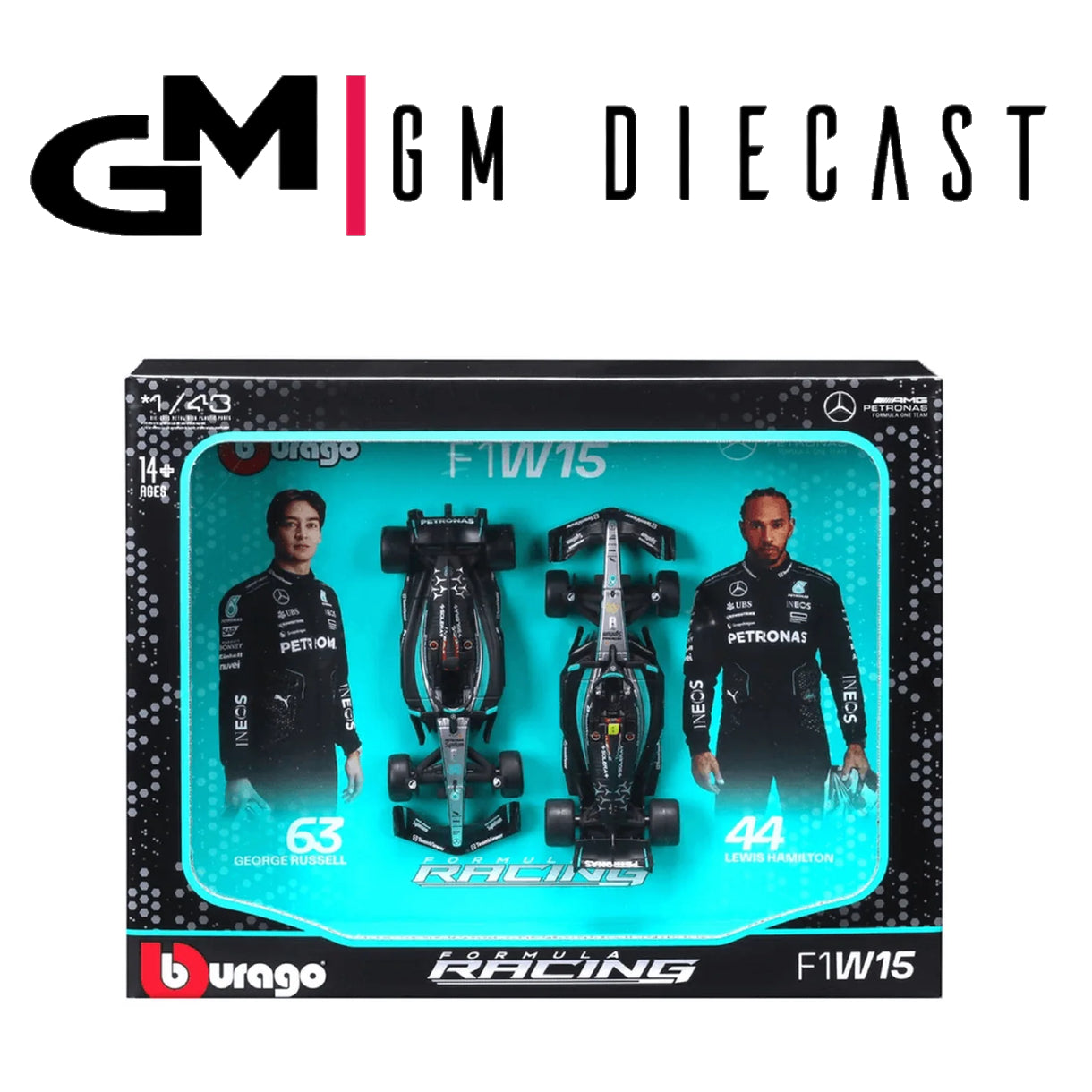 SET F1 2X Mercedes W15 Hamilton/Russel