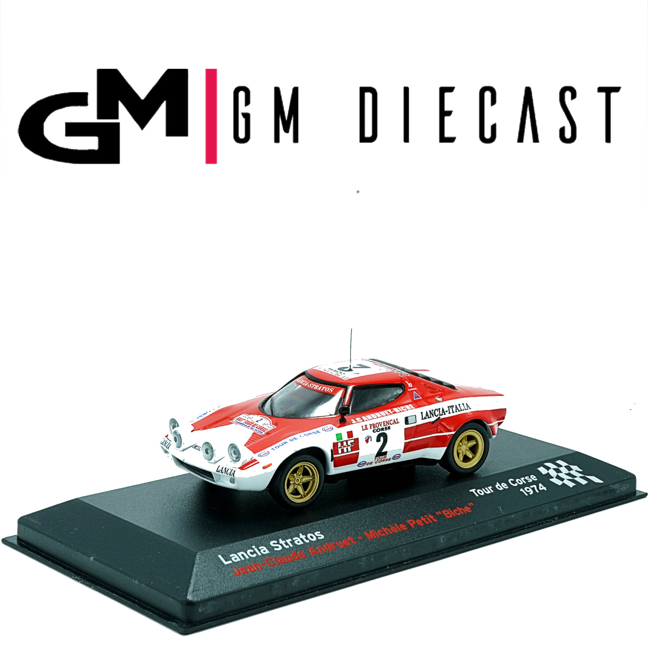 Lancia Stratos #2 Tour De Corse 1974 J.Claude Andruet, M.Petit 1:43