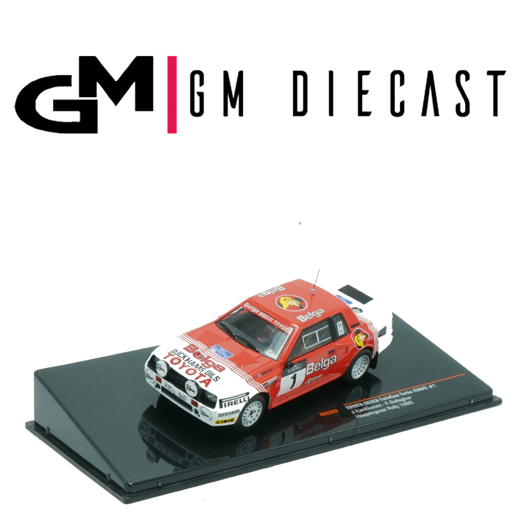 Toyota Celica TwimCam Turbo #1 Rally Haspengouw 1985 Kankkunen, Gallagher 1/43