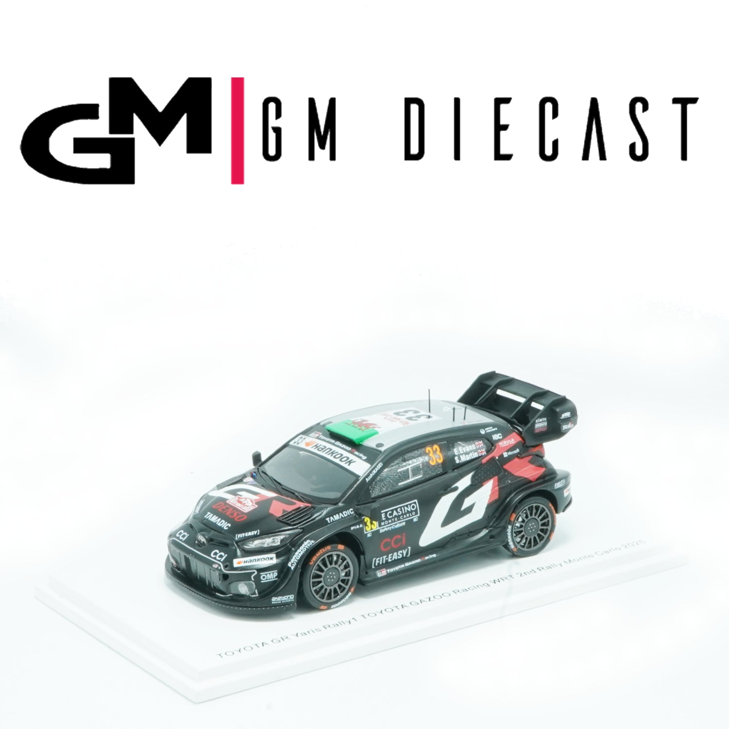 Toyota GR Yaris #33 Rally Monte Carlo 2025 Evans, Martin 1/43