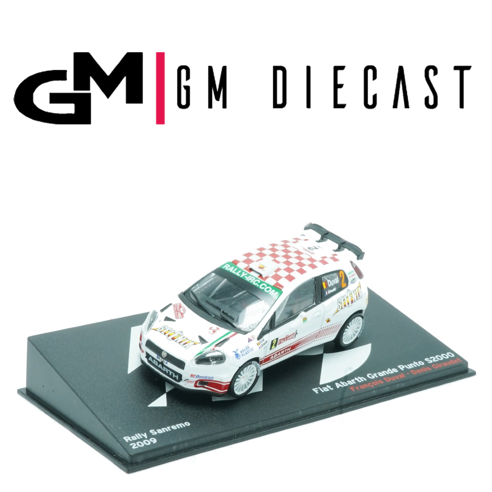 Fiat Abarth Grande punto S2000 #2 Rally Sanremo 2009 Duval, Giraudet 1/43