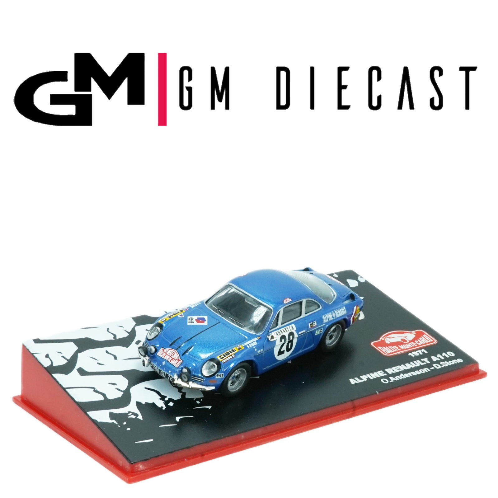 Alpine Renault A110 #28 Rally Monte Carlo 1971 Andersson, Stone 1/43