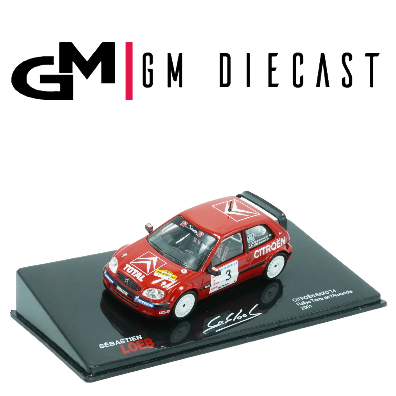 Citroen Saxo T4 #3 Rally Terre de I´Auxerrois 2001 Loeb 1/43