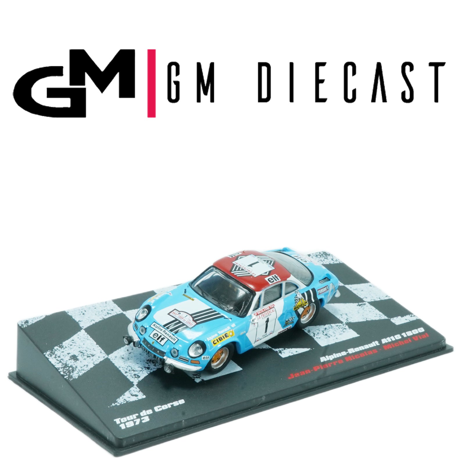 Alpine-Renault A110 1800 #1 Rally Tour de Corse 1973 Nicolas, Vial 1/43