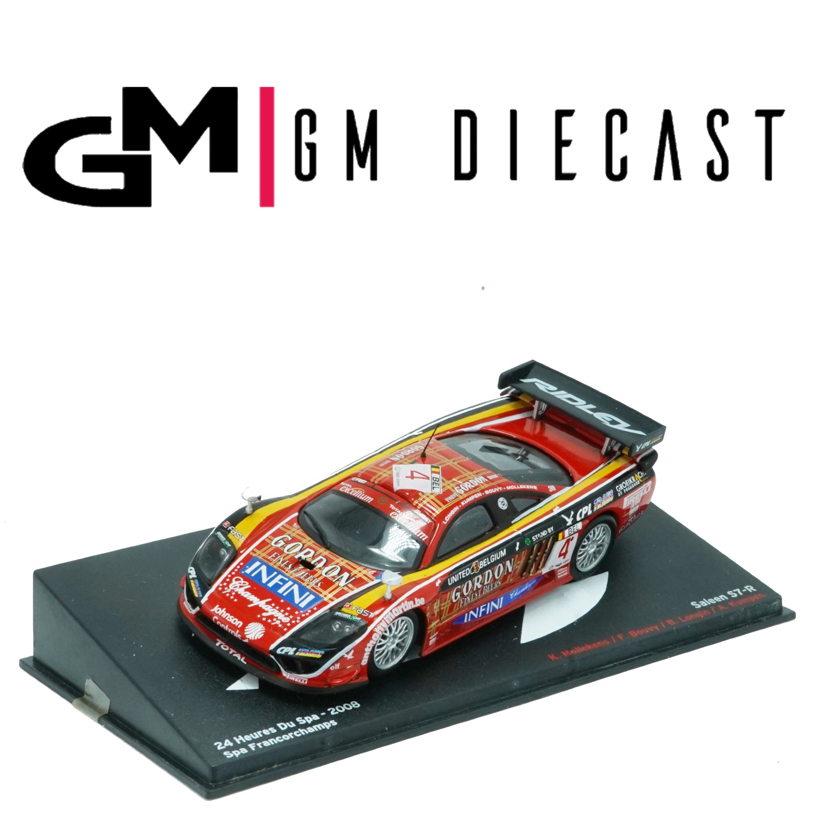 Saleen S7-R #4 24H Du Spa Francorchamps 2008 Mollekens, Bouvy, Longin, Kumpen 1/43