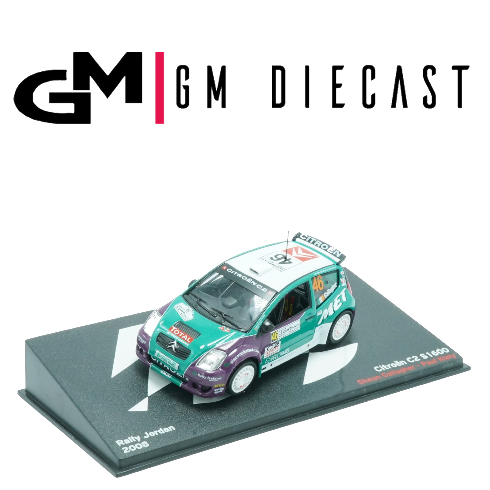Citroen C2 S1600 #46 Rally Jordan 2008 Gallagher, Kiely 1/43