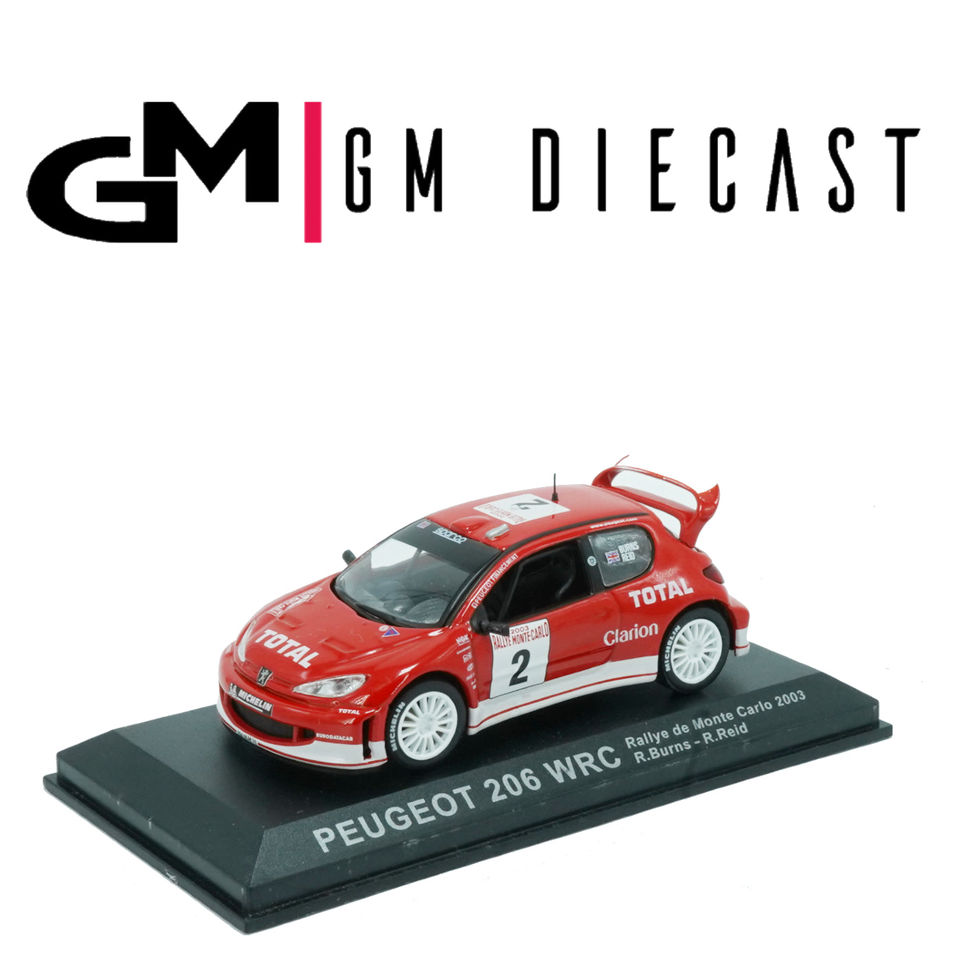 Peugeot 206 #2 Rally Monte Carlo 2003 Burns, Reid 1/43