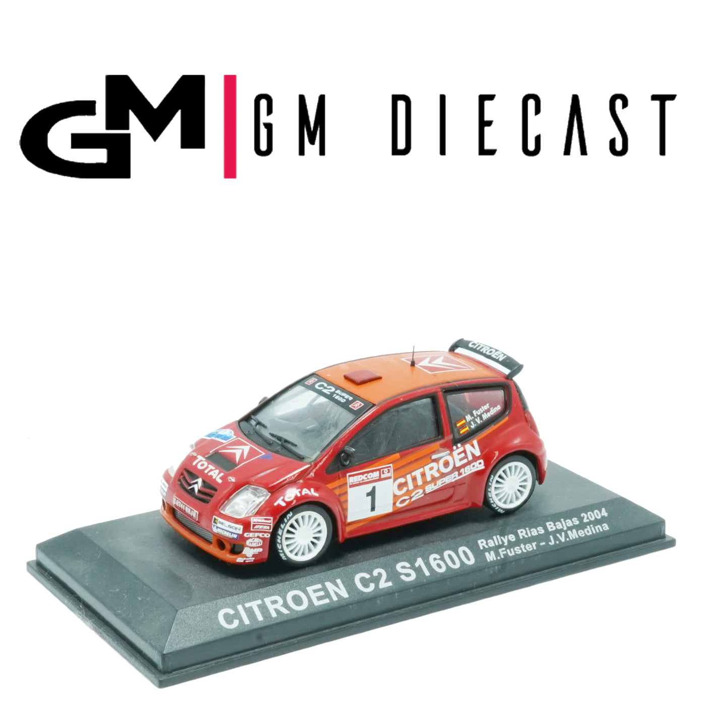 Citroen C2 S1600 #1 Rally Rias Bajas 2004 Fuster, Medina 1/43