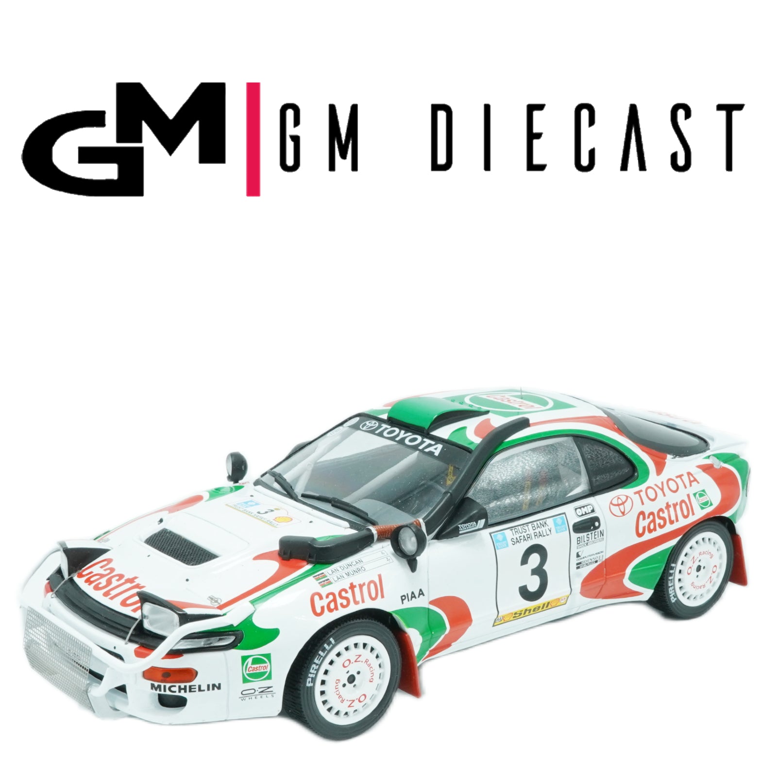 Toyota Celica Turbo 4WD ST185 #3 Rally Safari 1993 Duncan, Munro 1/18