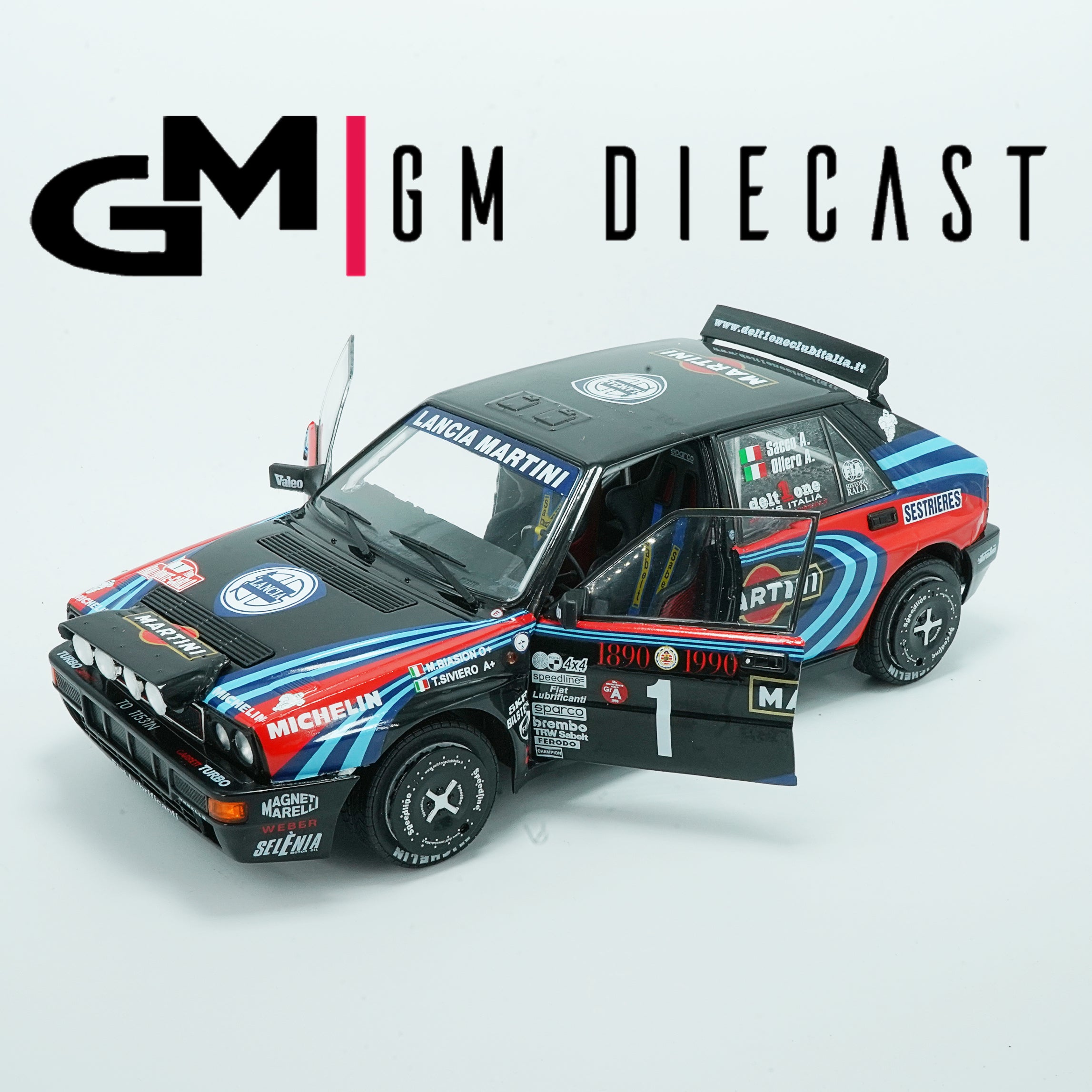 Lancia Delta HF #1 Monte Carlo 1990 Gr.A 1990 Sacco/Ollero 1/18