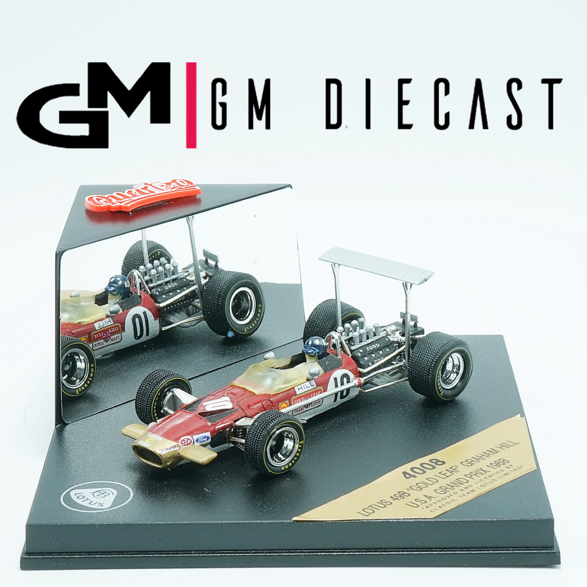 Lotus 49B #10 "Gold Leaf" U.S.A Grand Prix 1968 G.Hill 1:43