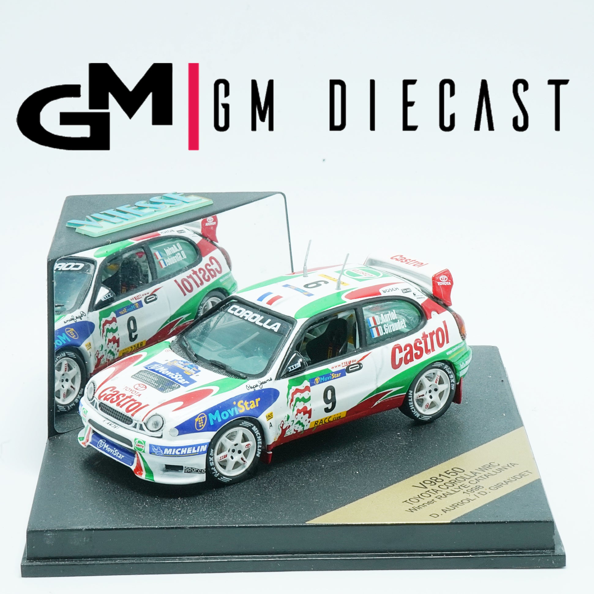 Toyota Corolla WRC #9 Winner rally Catalunya 1998 D.Auriol/D.Giraudet 1:43