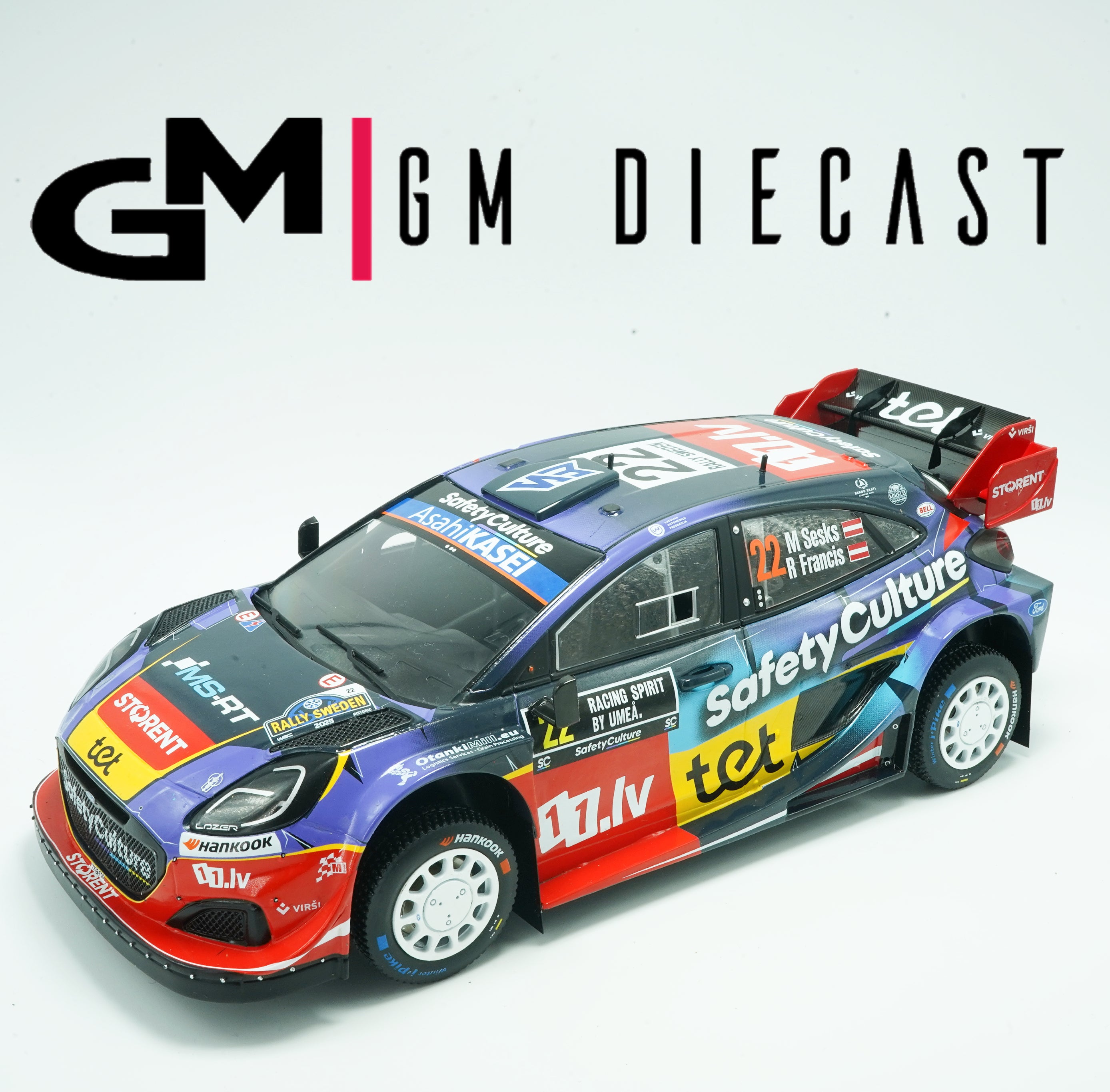 Ford Puma #22 Rally Sweden 2025 M.Sesk/R.Francis 1/18
