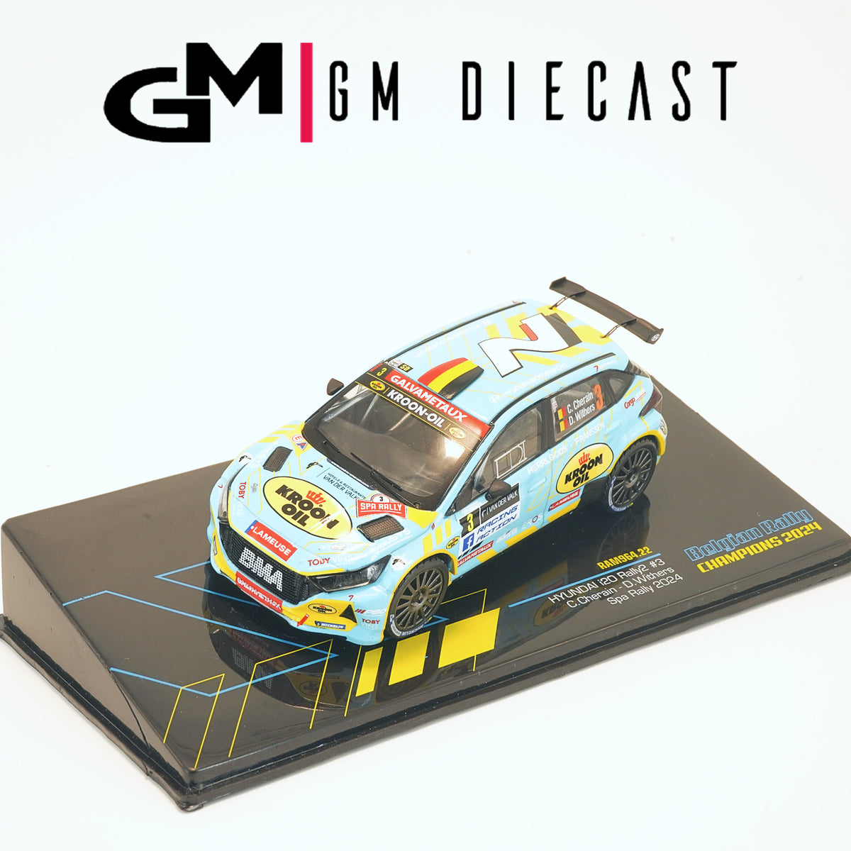Hyundai i20 Rally2 #3 Belgian Champion 2024 Cherain/Withers