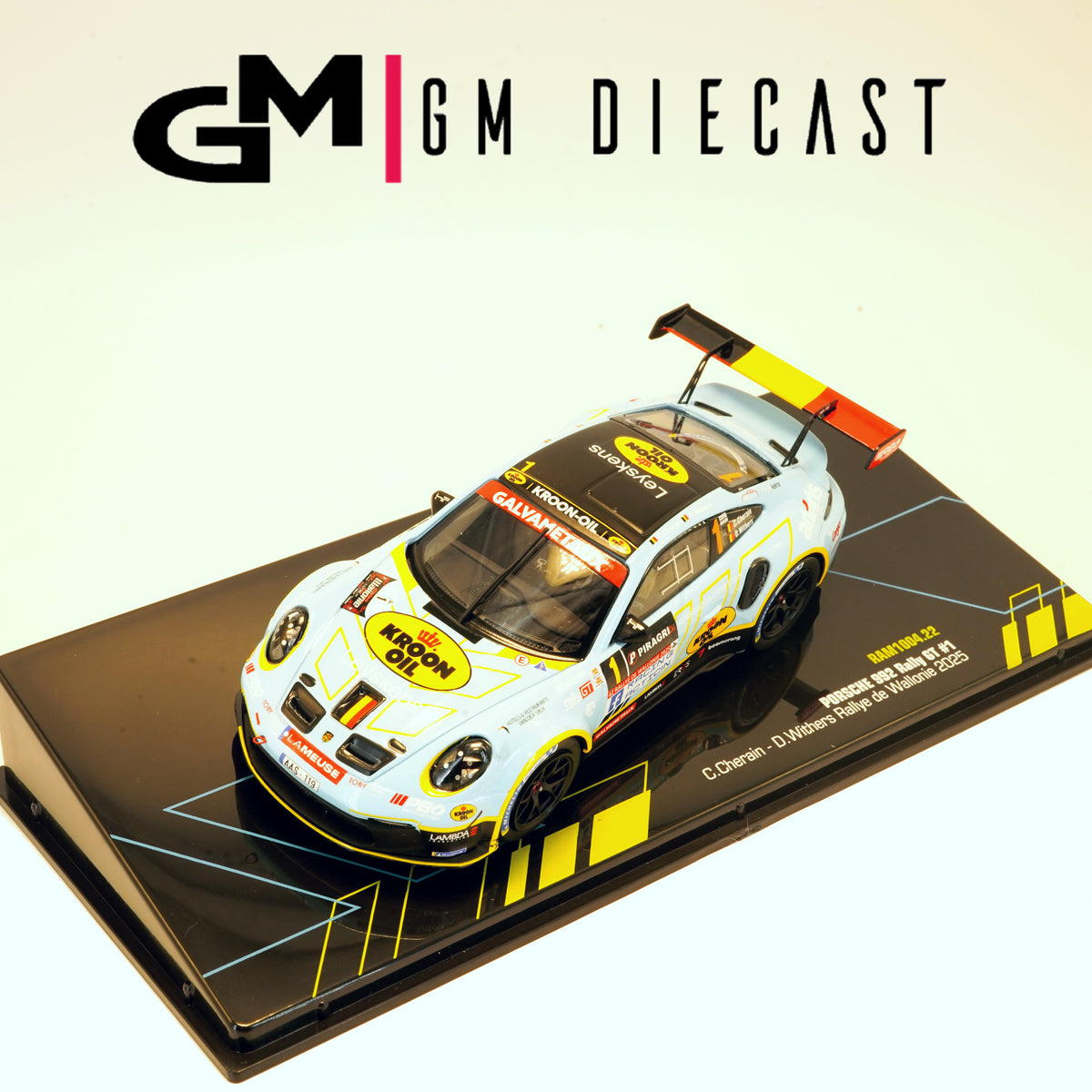 Porsche 992 Rally GT #1 Rali da Valónia 2025 De Cherain/Withers 1/43