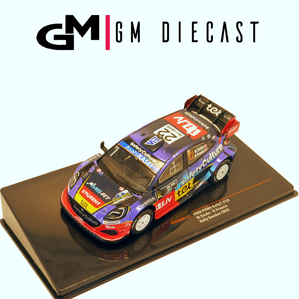 Ford Puma #22 Rali da Suécia 2025 Sesks, Francis 1:43