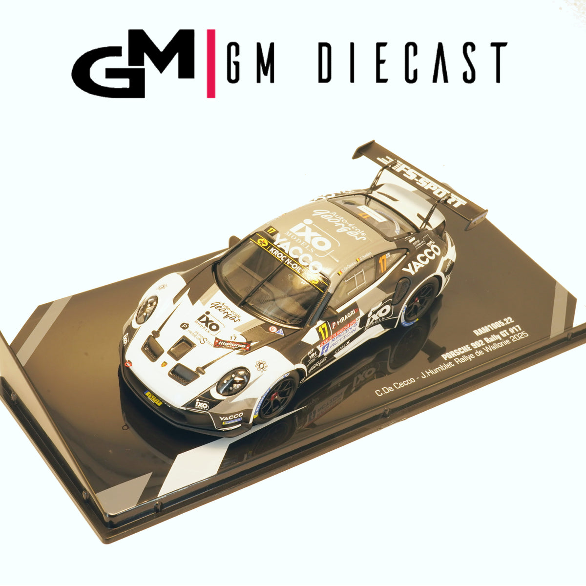 Porsche 992 Rally GT n.º 17 Rally de Wallonie 2025 De Cecco, Humblet 1/43