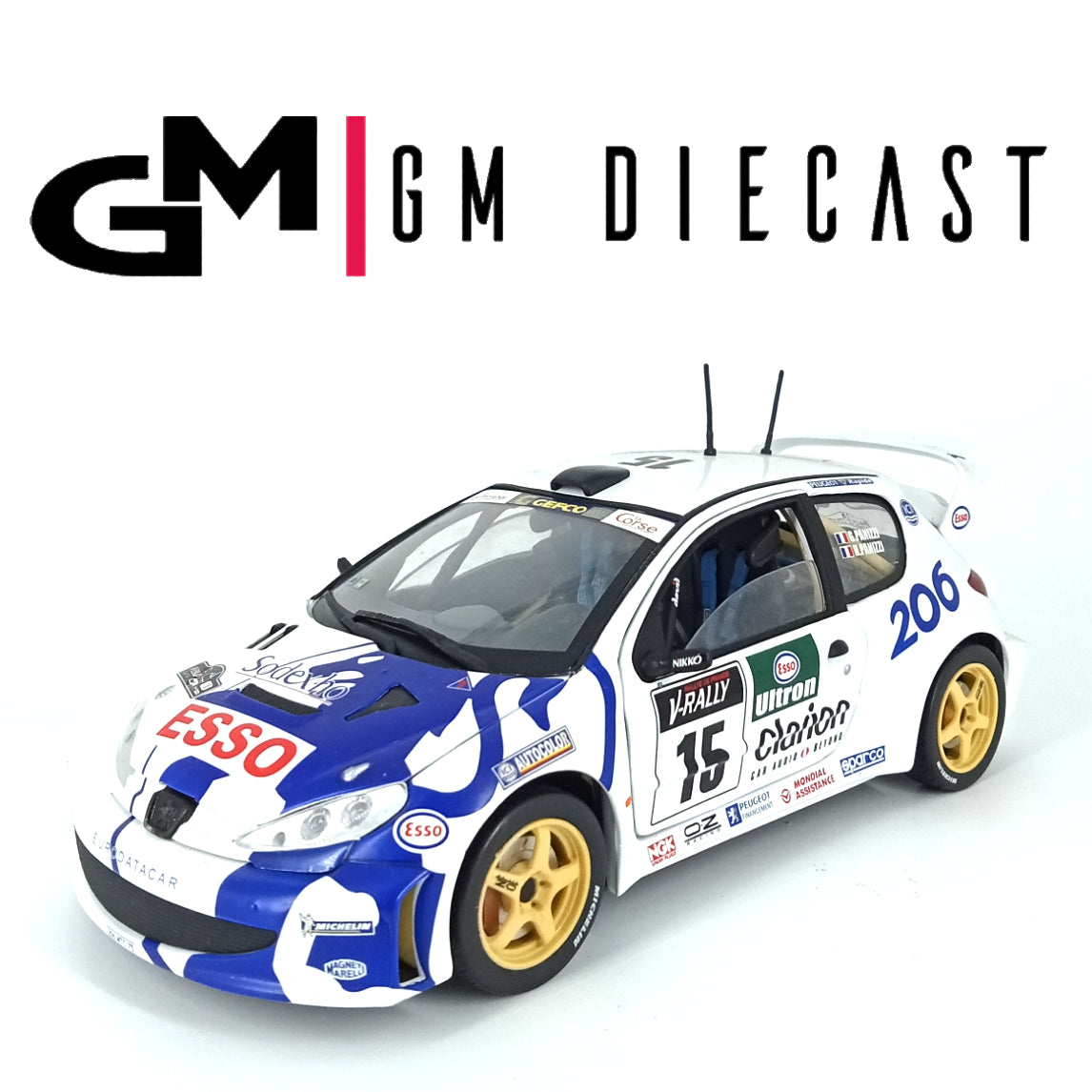 Peugeot 206 WRC #15 Rally Franca 1999/2000 Panizzi 1/18