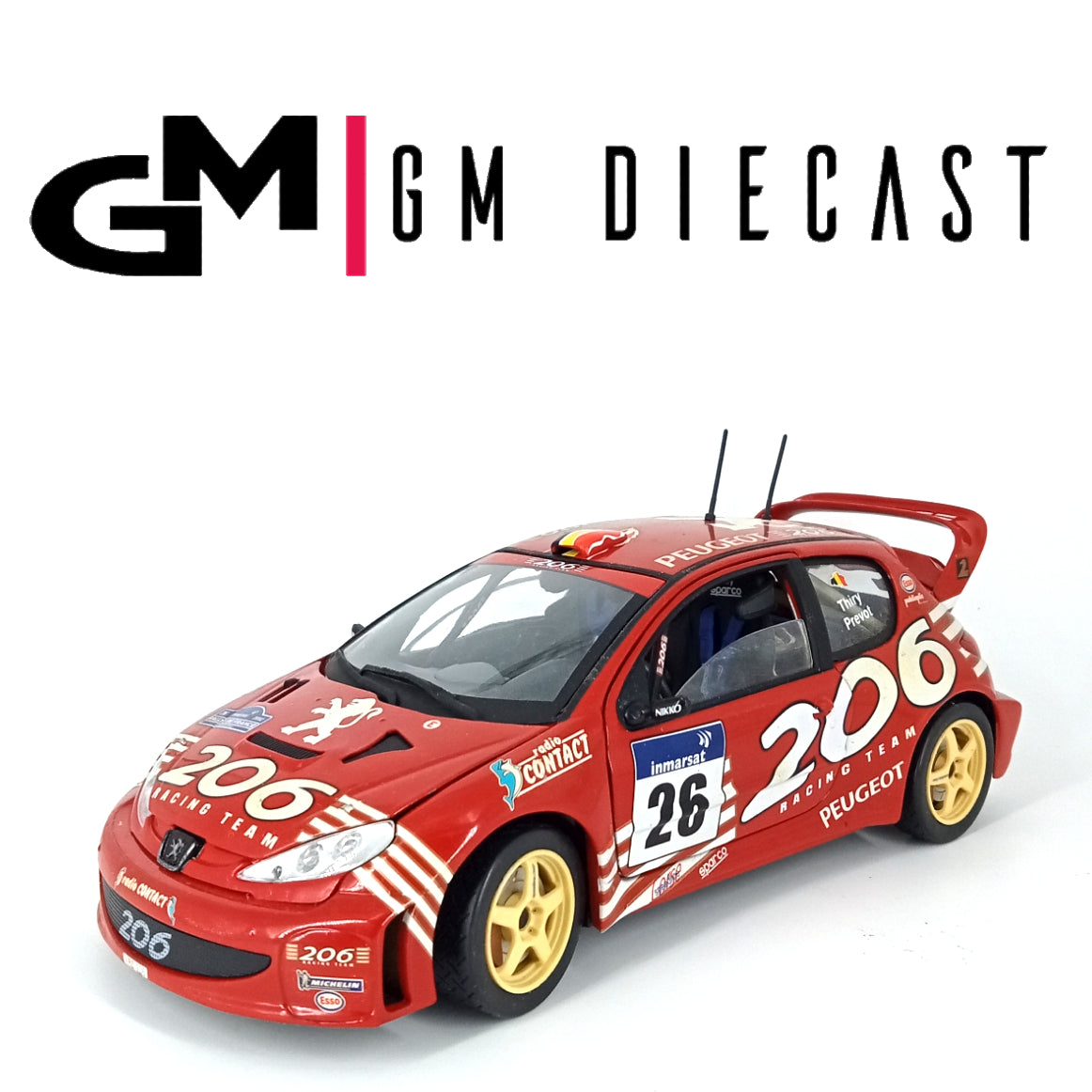 Peugeot 206 WRC #26 Rally Franca 2002 Thiry 1/18