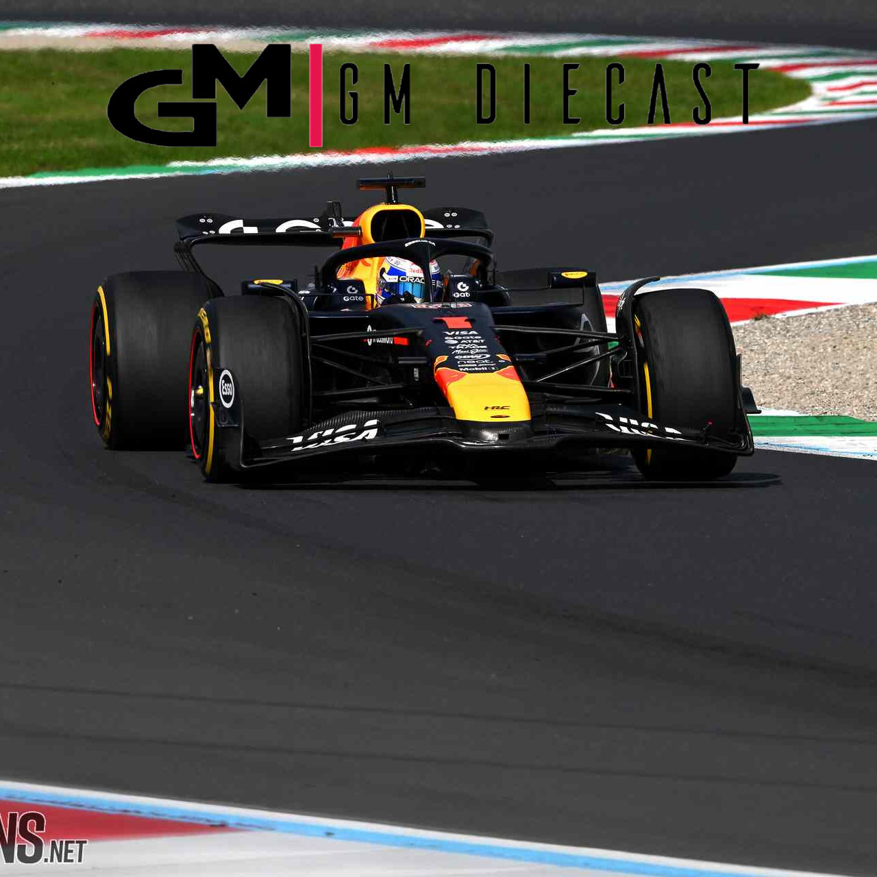 Red Bull Racing RB21 #1 GP Italia 2025 Oracle 50 Wins M.Verstappen *with pit board