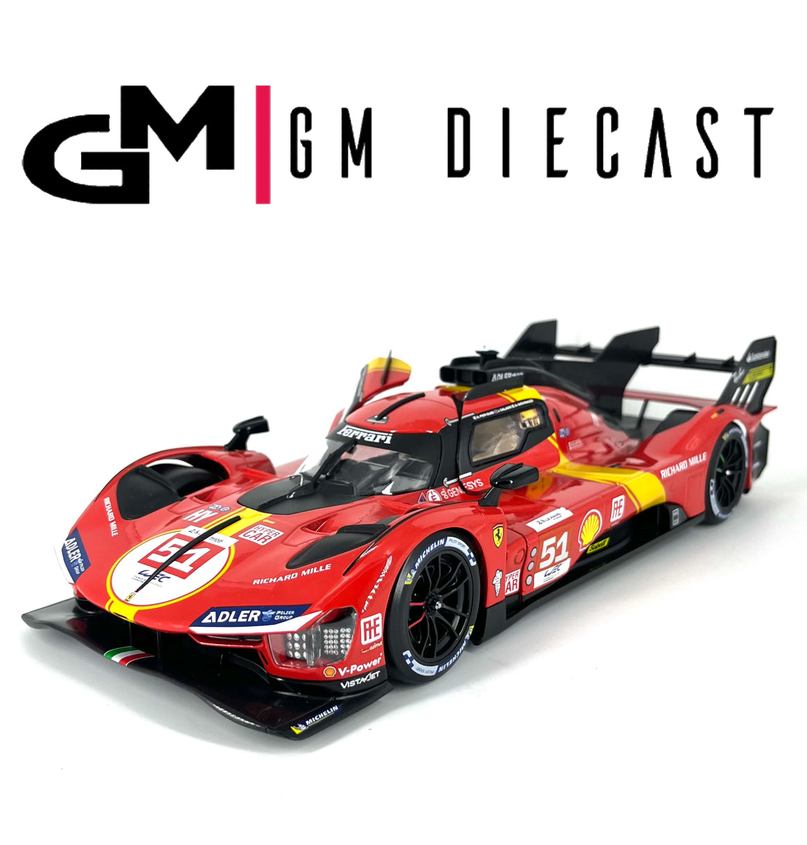 Ferrari 499P #51 24h Le Mans 2023 Calado , Giovinazzi , Guidi 1/18