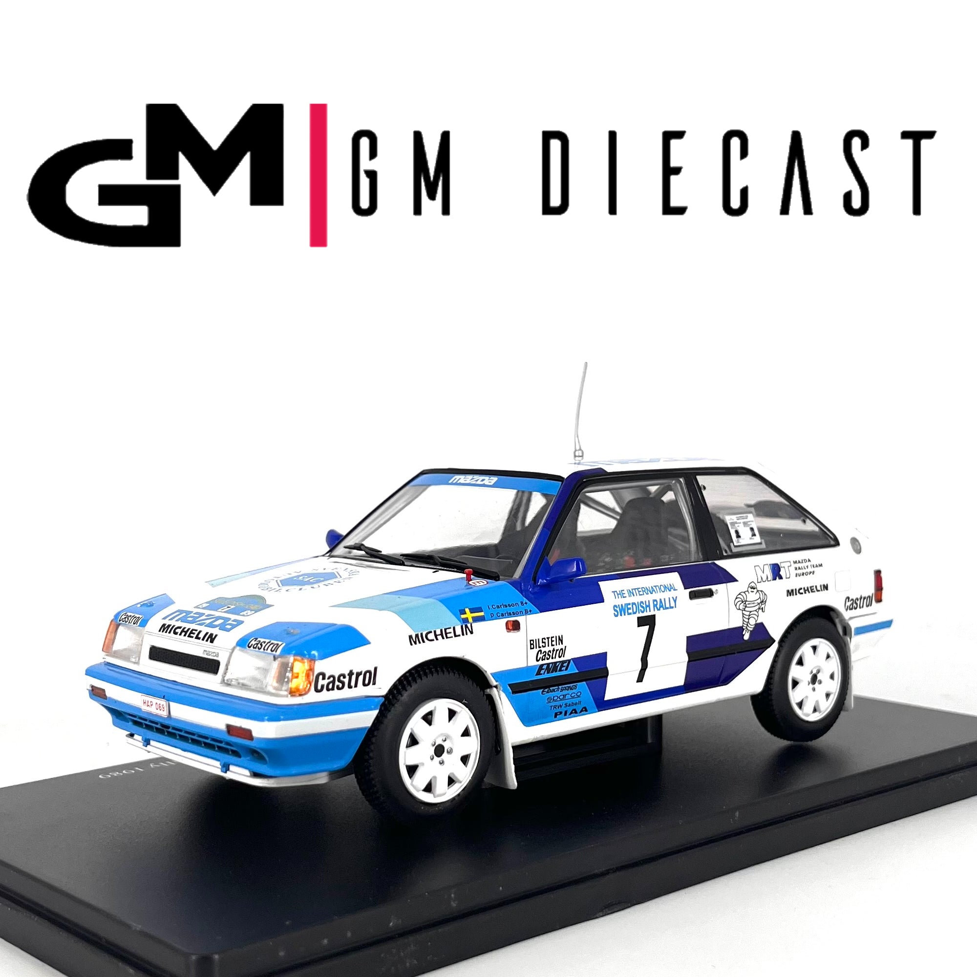 Mazda 323 4WD #7 Rally Sweden 1989 L.Carlsson/P.Carlsson 1:24