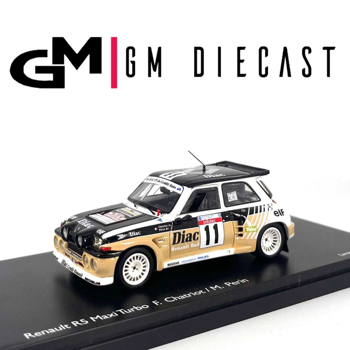 Rally 1/43 Renault R5 maxi turbo F. Chatriot Tour de Corse Rally 1/43 Renault R5 maxi turbo F. Chatriot Tour de Corse